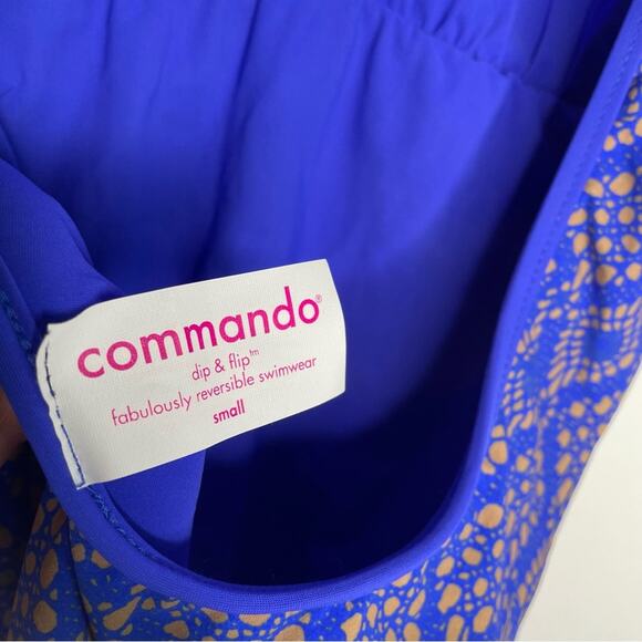Commando Blue reversible swimsuit Lace Print New! Small - Picture 9 of 9